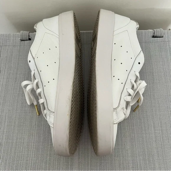 Adidas Women's Sleek Low Top Leather Sneakers - Picture 9 of 11